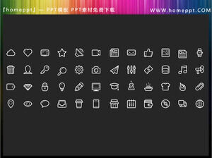 48 Vector Colorable Business Slide Icon Materials Download