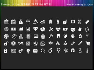 Download dei materiali dell'icona della diapositiva aziendale colorabile di 60 vettori