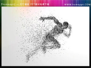 Download five black particle character PPT materials