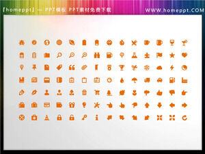 98 materiales vectoriales de iconos PPT coloreables