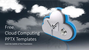 Darmowy szablon Powerpoint dla technologii Cloud Computing