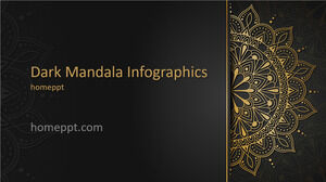 Șablon Powerpoint gratuit pentru Mandala întunecată