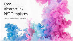 Plantilla de Powerpoint gratis para Pink Color Drop