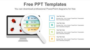 Бесплатный шаблон Powerpoint для технологии фона