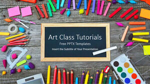 Plantilla de PowerPoint gratuita para tutoriales de clases de arte