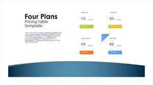 Template Powerpoint Gratis untuk Paket Harga Sederhana