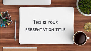 Free Powerpoint Template for Photographic Desk