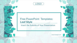 Kostenlose Powerpoint-Vorlage für Leaf