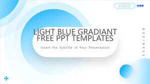 Açık Mavi İşletmeler için Ücretsiz Powerpoint Şablonu