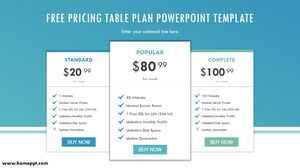 Modelo de Powerpoint gratuito para taxas de assinatura Azul