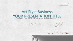 Modèle PowerPoint gratuit pour les entreprises de style artistique