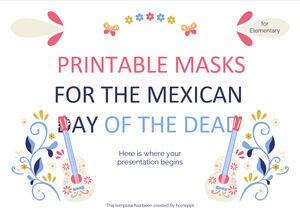 Maschere stampabili per il giorno messicano dei morti per le elementari