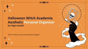 Organizator personal estetic Halloween Witch Academia pentru liceu