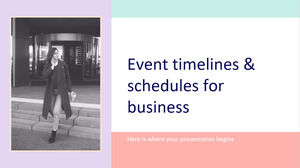 Veranstaltungszeitpläne und -pläne für Unternehmen