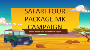 Campaña MK del paquete Safari Tour