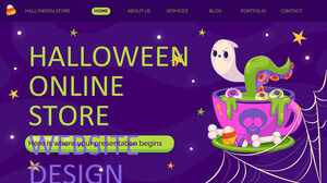 Diseño del sitio web de la tienda en línea de Halloween
