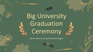 Ceremonia mare de absolvire a Universității