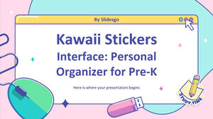 Autocolante Kawaii Interfață: Organizator personal pentru pre-K
