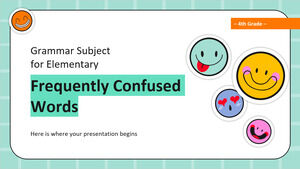 Grammar Subject for Elementary - 4th Grade: Frequently Confused Words