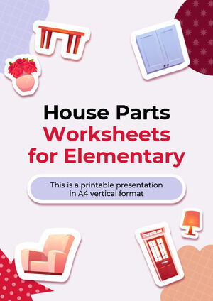 İlkokul için Ev Parçaları Çalışma Sayfaları