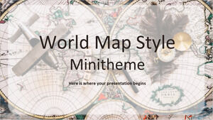 Minitema de estilo de mapa mundial