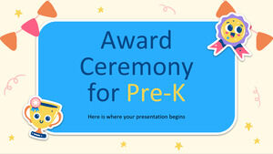 Cerimônia de premiação para Pre-K