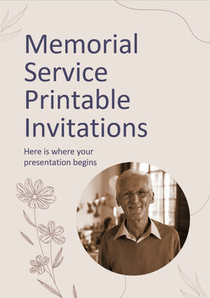 Invitaciones imprimibles del servicio conmemorativo