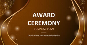 Plano de Negócios da Cerimônia de Premiação