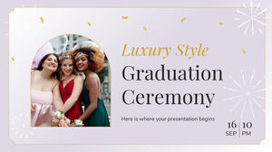Ceremonia de graduación de estilo de lujo