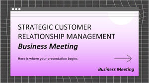 Reunión estratégica de negocios de gestión de relaciones con clientes