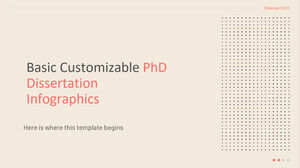Infografis Disertasi PhD Dasar yang Dapat Disesuaikan