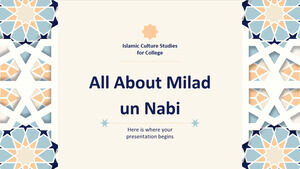 Kolej için İslami Kültür Çalışmaları: Milad un Nabi Hakkında Her Şey