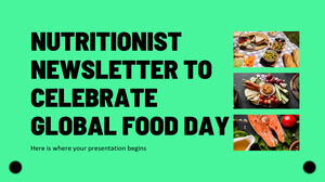 Newsletter des nutritionnistes pour célébrer la Journée mondiale de l'alimentation