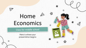 Clase de economía doméstica para la escuela secundaria
