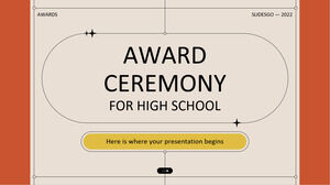 Ceremonia de entrega de premios para la escuela secundaria