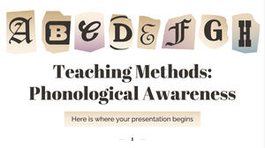 Métodos de enseñanza: conciencia fonológica