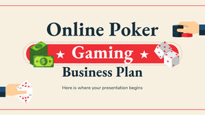 Plano de negócios de jogos de pôquer online