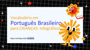 Vocabulaire portugais brésilien pour l'infographie pré-K