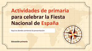 Activités élémentaires pour célébrer la fête nationale de l'Espagne