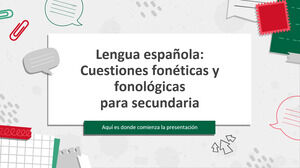 스페인어: 중학교의 음성학적 및 음운론적 문제