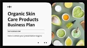 Plan d'affaires des produits de soins de la peau biologiques