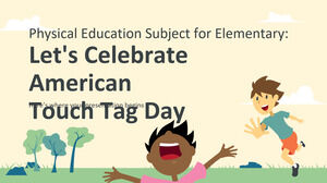 초등학교 체육 과목: 미국 터치 태그의 날을 축하합시다