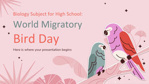 Biologia Materia per la scuola superiore: Giornata mondiale degli uccelli migratori