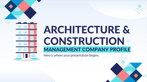 건축 및 건설 관리 회사 프로필