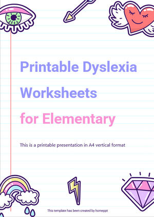 Hojas de trabajo imprimibles de dislexia para primaria