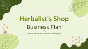 Herbalist's Shop 사업 계획