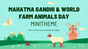 Mahatma Gandhi e Minitema do Dia Mundial dos Animais de Fazenda