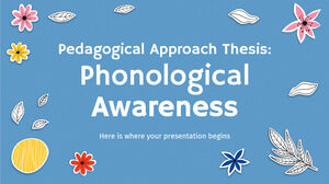Pädagogischer Ansatz These: Phonological Awareness