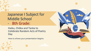Japoński przedmiot I dla Gimnazjum – klasa 8: Haiku, Choka i Tanka z okazji Dnia Losowych Aktów Poezji