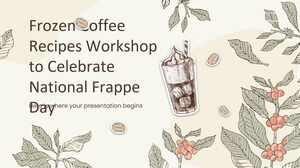 ورشة عمل وصفات القهوة المجمدة للاحتفال باليوم الوطني للفرابي